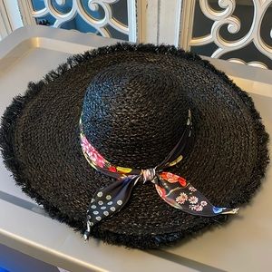 Johnny Was Noir Dreamer Braided Raffia Fringe Hat